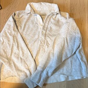 Women’s Abercrombie Gray Collared Pullover Sweatshirt